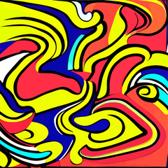Fototapeta premium pop-art painting, abstract artwork, colorful pop art
