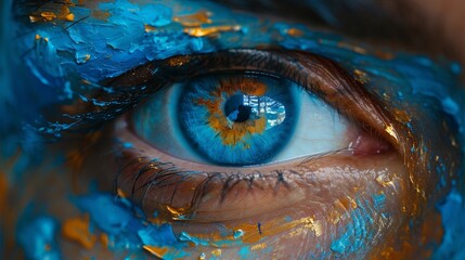 A creative colourised eye