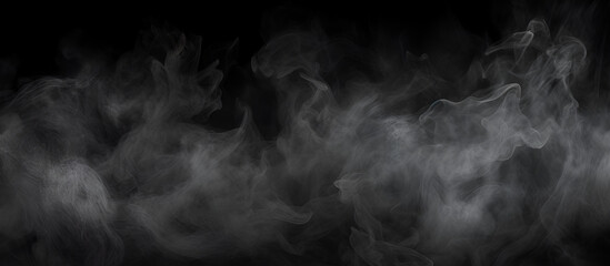 White smoke on black background realistic smoke overlay for different projects design background for promo trailer titles text opener backdrop.AI Generative
