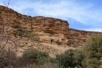 Scenic view of Beautiful rock formation from Southern Aures mountains, Khenchela