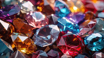 Fototapeta premium kaleidoscope entangled gemstones view