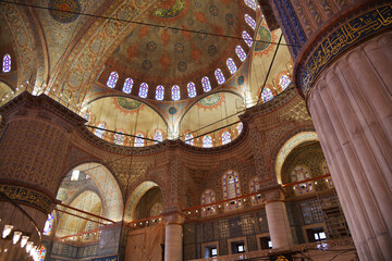 Istanbul. Blue mosque interiors. Turkey - 737383895