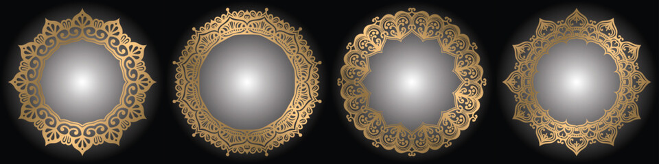 decorative art frame, golden coloring art frame set.