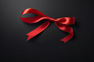 Black Friday sale concept. Image with stylish red ribbon on black background.