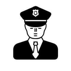 Law enforcement icon representing law, judgment, lawsuit, and criminal investigation, capturing the essence of legal processes and enforcement.
