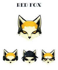 Unique Red Fox Portrait illustration