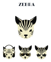 Unique Zebra Portrait illustration