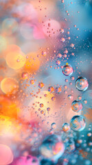 Obraz na płótnie Canvas Vibrant Waterdrop Wallpaper for Cellphones: Ideal for Mobile Phones, iOS, and Android Devices
