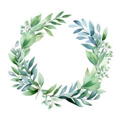 Flower meadow watercolor wreath. Floral design elements. Perfect for wedding invitations, greeting cards
