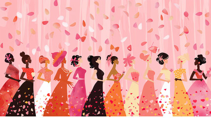 dancing girls international woman day celebration