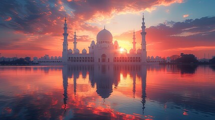 Fototapeta premium minimalist islamic background image for wallpaper laptop