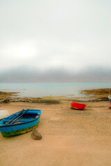 Fishing boats on the shore of Canarian Islands