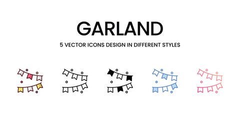 Garland icons. Suitable for Web Page, Mobile App, UI, UX and GUI design.