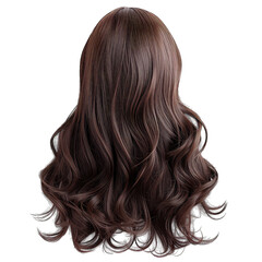 Fototapeta premium Human hair wig isolated on transparent or white background generative ai 