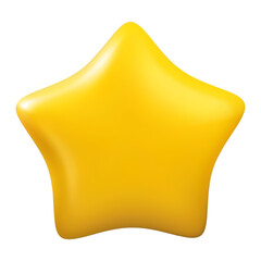 Yellow star 3d vector icon. Customer rating feedback, rang, rating, achievements - 737393658