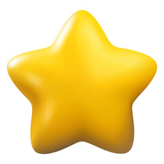 Yellow star 3d vector icon. Customer rating feedback, rang, rating, achievements - 737393668