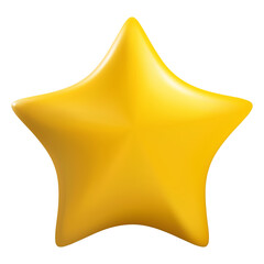 Yellow star 3d vector icon. Customer rating feedback, rang, rating, achievements - 737393682
