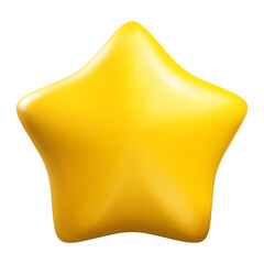 Yellow star 3d vector icon. Customer rating feedback, rang, rating, achievements - 737393696
