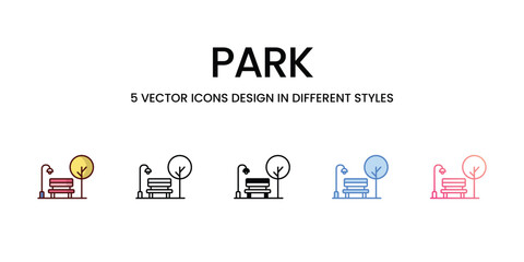 Park icons. Suitable for Web Page, Mobile App, UI, UX and GUI design.