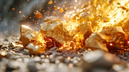 Tuinposter Intense Flames and Heat, Fiery Energy and Power, Concept of Danger and Warmth, Abstract Fire Background © Jahid