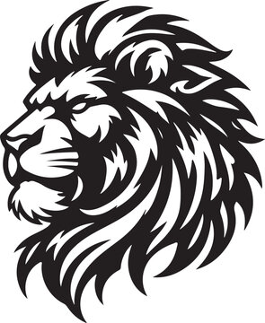recommend clip art: Lion Head Flat color logo Poster White Background