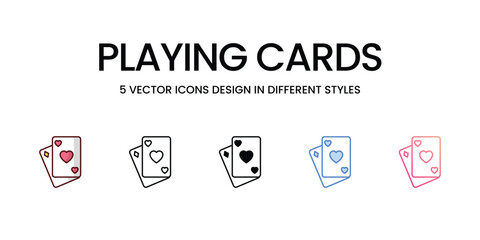 Playing Cards icons. Suitable for Web Page, Mobile App, UI, UX and GUI design.