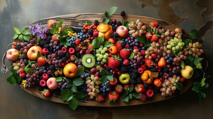 Produce Presentation: Place for Displaying Fresh Fruits. Crafted by Generative AI