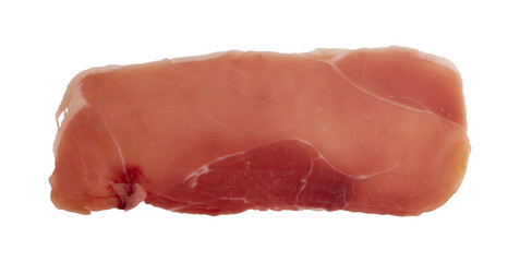 slice of prosciutto or jamon isolated