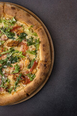 delicious pizza in the restaurant. 