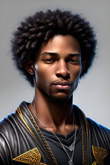 Obraz premium portrait of a black young man
