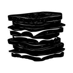 Silhouette sandwich black color only
