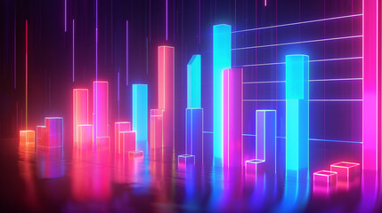 Fototapeta premium bars chart business growth and development 