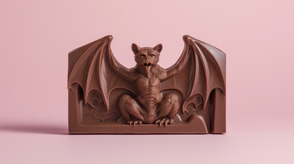 Indulge your senses with this exquisitely crafted hyper-realistic chocolate bar in the shape of a fierce gargoyle. With its intricate details and delicious chocolatey goodness, this unique t