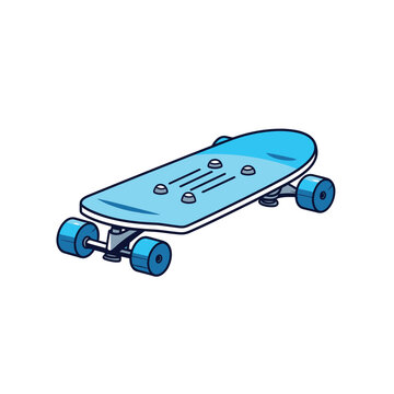 recommend clip art: Skateboard,simple,minimalism,flat color,vector illustration,thick outlined,white background
