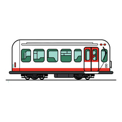 Bus,simple,minimalism,flat color,vector illustration,thick outlined,white background