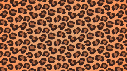 Leopard,jaguar or panther texture seamless orange black pattern background