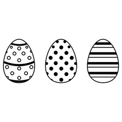 Set of line icon easter eggs. Vector illustration