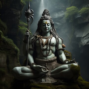 Divine Manifestation: Reverent Images of Lord Shiva in Worship