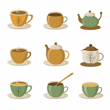 Set of tea illustration 