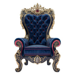 The royal throne isolated on a white background with clipping path.