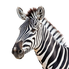 zebra isolated on a white background with clipping path.