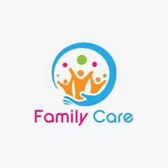family care logo design vector format