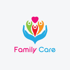 family care logo design vector format