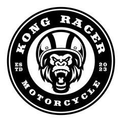 GORILLA RACER MASCOT LOGO TEMPLATE