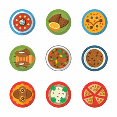 Set of Food Icons on a white background 