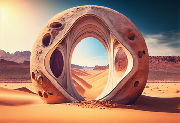 mystical portal in the desert
