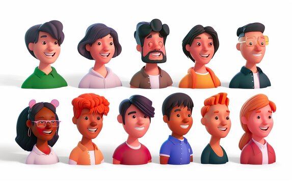 3D diverse avatar set