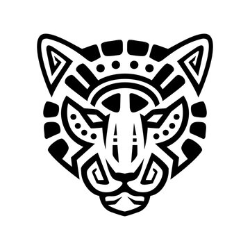 MAYA STYLE TIGER HEAD LOGO DESIGN