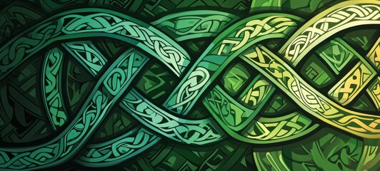 Celtic Knot Patterns illustration banner wallpaper texture. Celtic Knot Patterns - obrazy, fototapety, plakaty