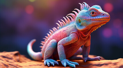 Fototapeta premium baby rainbow dragon photo